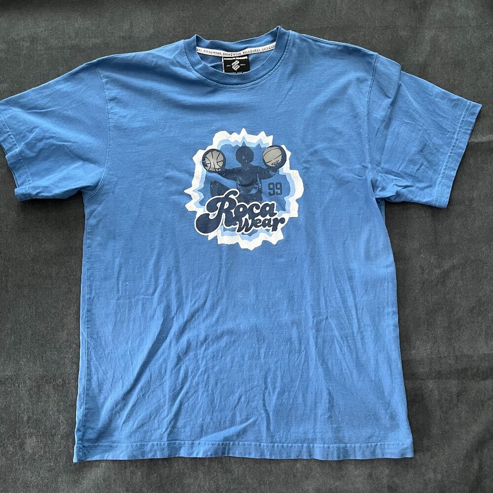 Rocawear Vintage Basketball Baby Blue T (L)